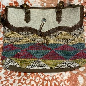 Myra Bag Colorful Woven Shoulder Bag